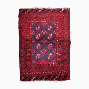 Vintage Afghan Handmade Ersari Rug, 1950s