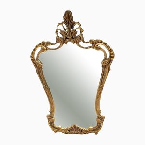 Wrought Iron Floral Crested Cornucopia Mirror