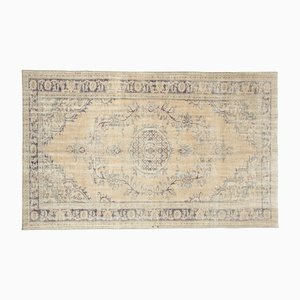 Vintage Teppich aus verblichener Baumwolle