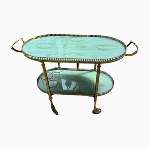 Vintage French Brass Drinks Trolley