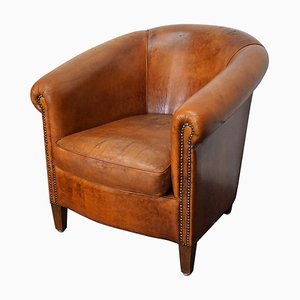 Vintage Dutch Leather Club Chair