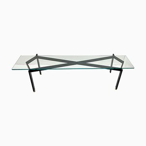 Mid-Century Modern Italian Coffee Table in Metal and Glass, 1960s
