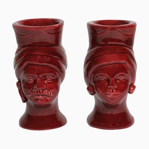 H14 Griffin & Mata Vasen von Crita Ceramiche, 2er Set