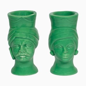 H14 Griffin & Mata Vases from Crita Ceramiche, Set of 2