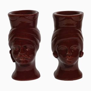 H14 Griffin & Mata Vasen von Crita Ceramiche, 2er Set
