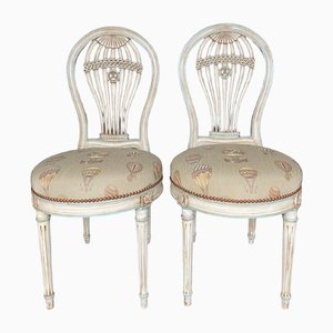 Louis XVI Style Balloon Chairs after Jean Baptiste Demay, Paris, Set of 4