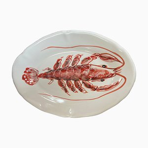 Oval Dish with Red Lobster from Popolo