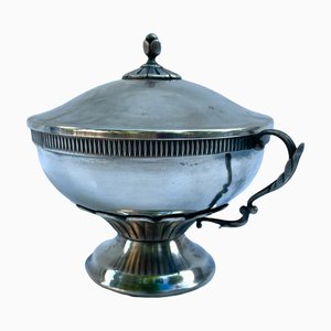 Silver-Plated Metal Sugar Bowl