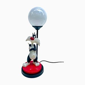 20th Century Figural Table Lamp With Cat Sylvester