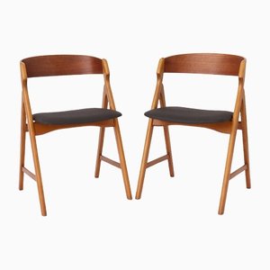 Vintage Danish Teak Chairs by Henning Kjærnulf, 1960s, Set of 2