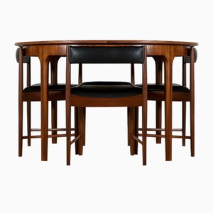 Teak Table & Four Chairs by Tom Robertson for McIntosh, Scotland, 1960s, Set of 5