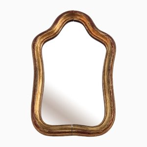 Bent Baroque Mirror with Gilded Frame