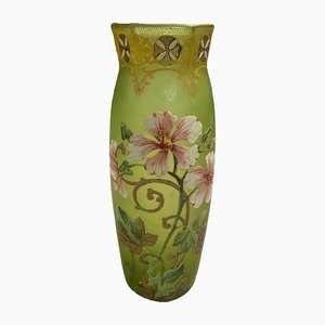 Enameled Glass Paste Vase