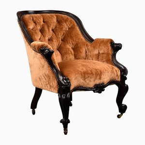 Victorian Brown Mahogany Armchair