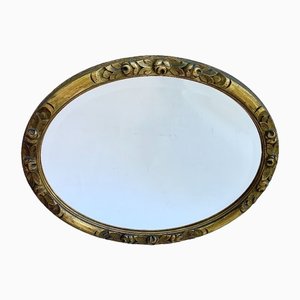 Miroir Ovale avec Cadre Sculpté
