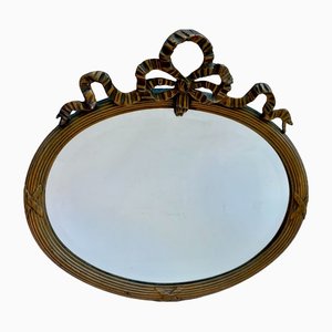 Oval Mirror with Stucco