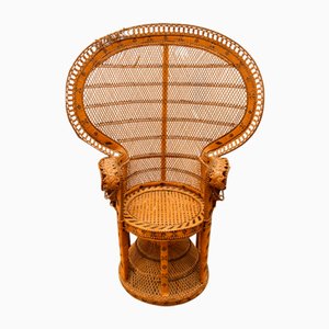 Emmanuelle Peacock Wicker Chair