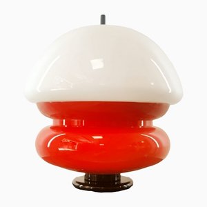 Space Age Red and White Table Lamp from Lume
