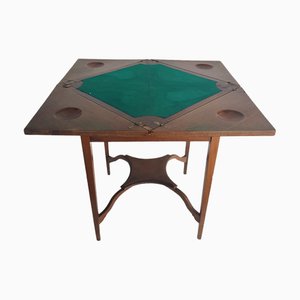 Green Tapestry Wooden Poker Table