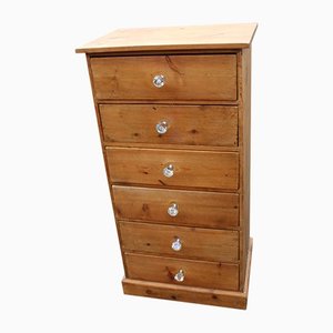 Tall Chest of 6 Drawers in Pine, 1960s