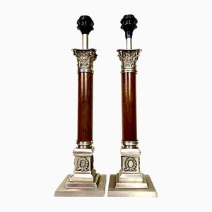 Korinthische Tischlampen im edwardianischen Stil, 1950er, 2er Set