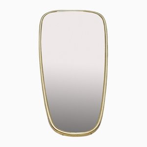 Wall Mirror with Brass Frame, 1960s