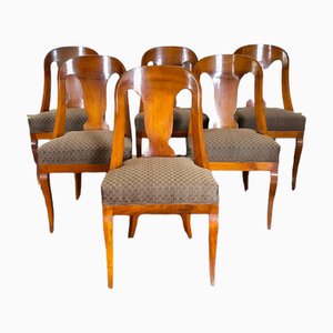 Biedermeier Dining Chairs, Set of 6
