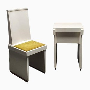 Set of Art Deco Dutch Chair & Side Table by H. A. van de Wilt, 1930s