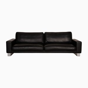 Black Leather Sofa from Rolf Benz Ego