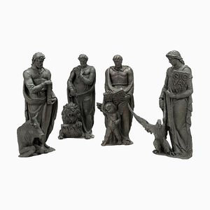 Ugo Conventi, I Quattro Evangelisti, 1930er, Bronze, 4er Set