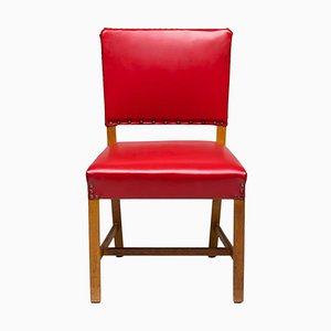 Chaises Rouges par Rud. Rasmussen pour Kaare Klint, Set de 4
