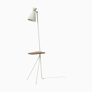 Cone Floor Lamp with Table in White from Warm Nordic