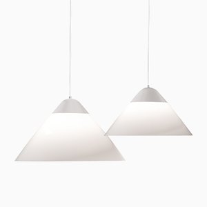 Opala Midi Pendants by Hans J. Wegner for Louis Poulsen, 1970s, Set of 2