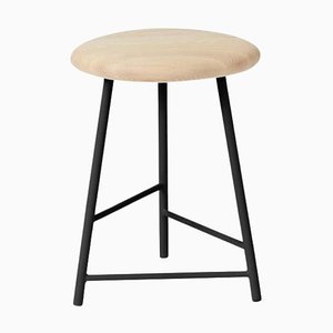 Small Pebble Bar Stool in Oiled Ash, Black by Warm Nordic