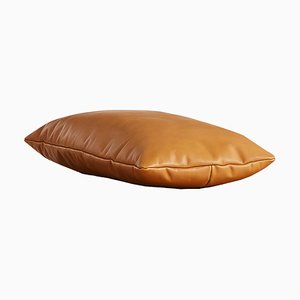 Cognac Leather Level Pillow by MSDS Studio