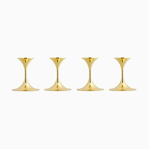 Jazz Candleholders in Steel with Brass by Max Brüel for Karakter, Set of 4