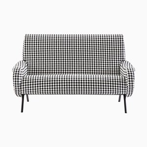 Schwarzes & weißes Lady Sofa von Marco Zanuso für Cassina