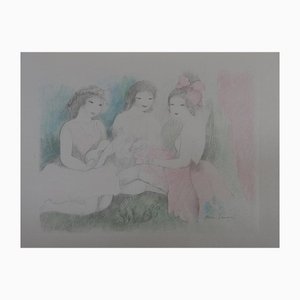 Marie Laurencin, Three Friends With a Guitar, 1928, Lithograph