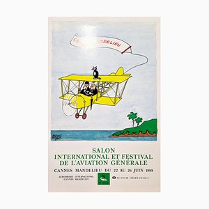 Jacques Faizant, International Air Show and Aviation Festival 1988, Original Poster