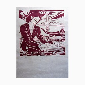 Françoise Gilot, George Sand, 1980, Lithografie auf Japanpapier
