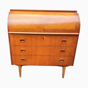 Mid-Century Roll Top Desk or Secretaire by Egon Ostergaard