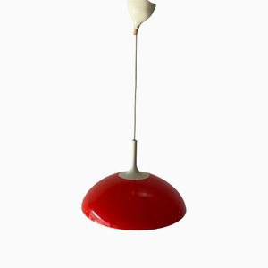 Rote Pop Art Deckenlampe von Temde, Schweiz, 1960er