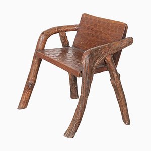 Mid-Century Provincial French Fruitwood Root Chair