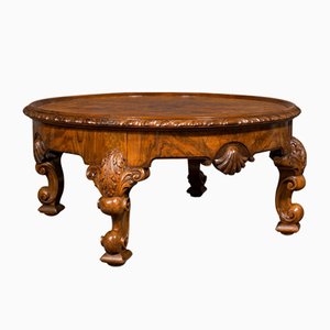 Antique English Burr Walnut Coffee Table