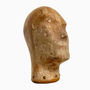 Antiker Milliners Head aus Holz, 1900er
