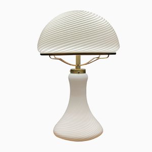 Large Classic Swirl Murano Mushroom Table Lamp, Italy, 1970s