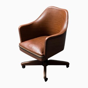 Eco-Leather Office Armchair by Umberto Mascagni, 1960s