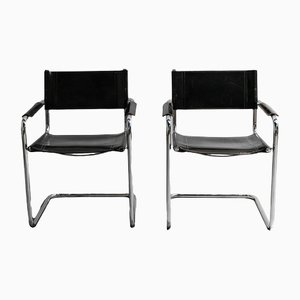 Leather Armchairs by Matteo Grassi, 1960s, Set of 2