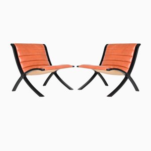 X-Chairs by Peter Hvidt & Orla Molgaard-Nielsen for Fritz Hansen, Denmark, 1979, Set of 2