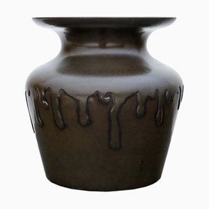 Antique Oriental Japanese Bronze Tsubo Vase, 1880s